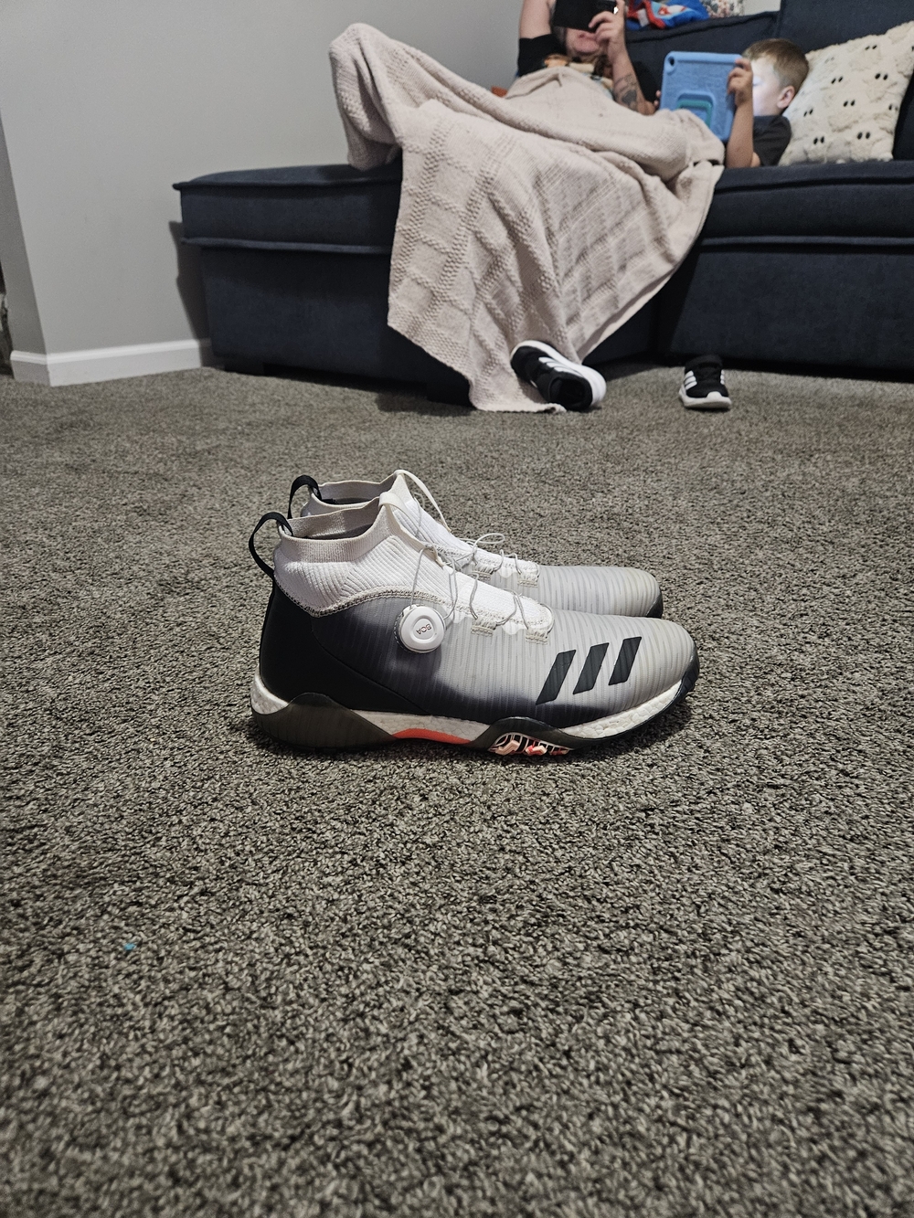 Adidas CodeChaos BOA Golf Shoes Men’s 11.5 White Black Red Boost Spikeless